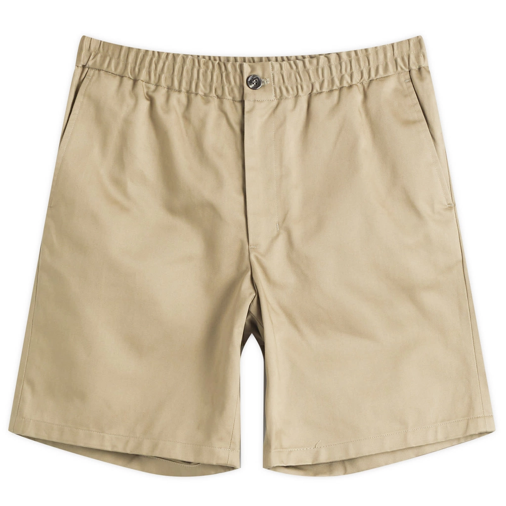 AMI Paris Men's Elasticated Waist Cotton Shorts Laurel